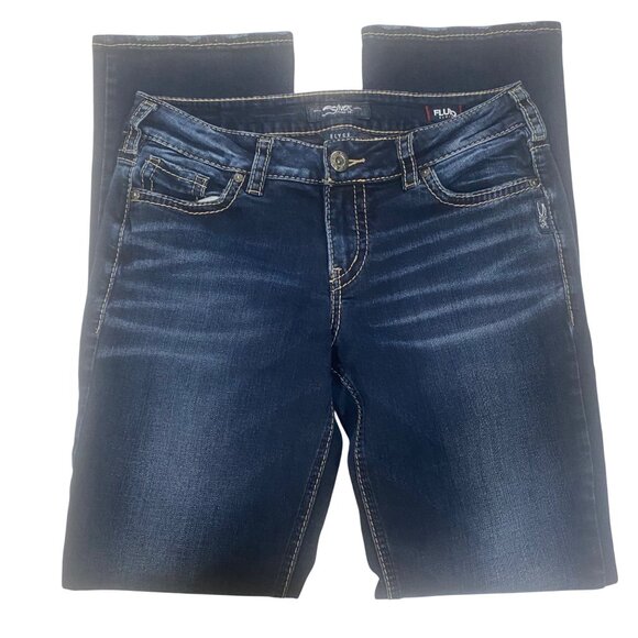 Silver Jeans Co. Elyse Bootcut Jeans Womens W28 L33 Dark Wash Fluid Denim Stretc - Picture 5 of 14